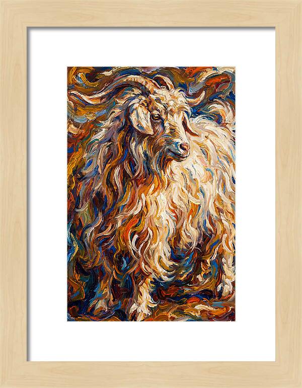 Angora Goat In Vibrant Swirls