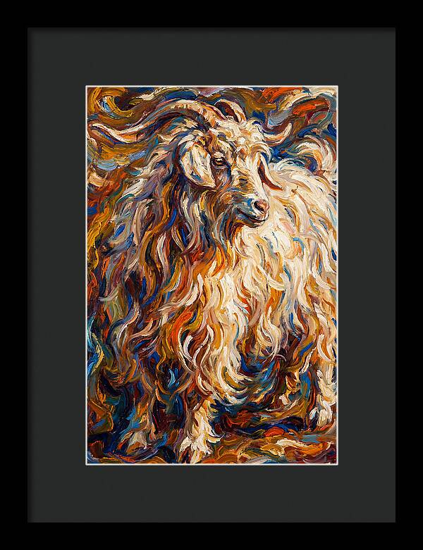 Angora Goat In Vibrant Swirls