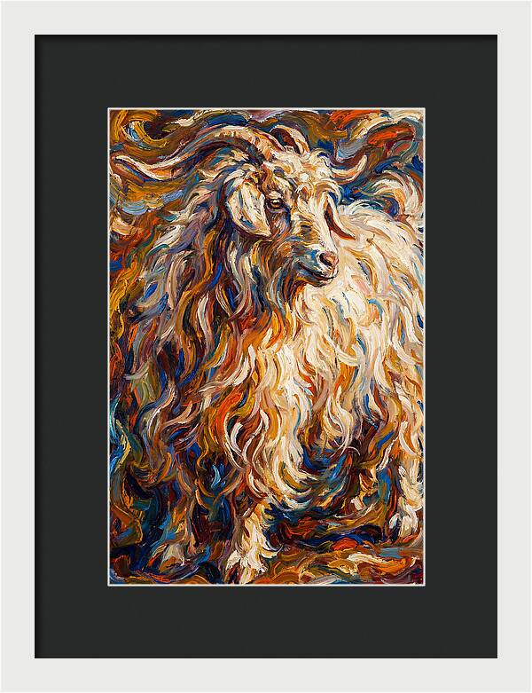 Angora Goat In Vibrant Swirls