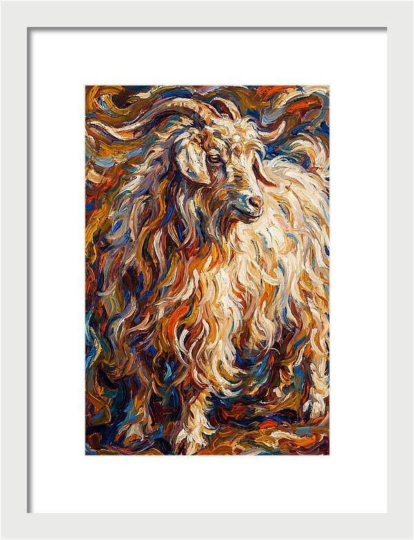 Angora Goat In Vibrant Swirls