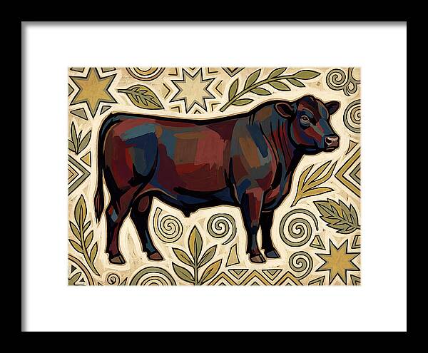 Angus Cattle Folk Art