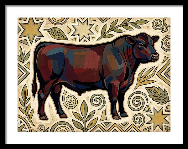 Angus Cattle Folk Art