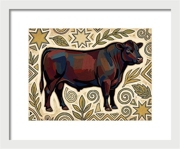 Angus Cattle Folk Art