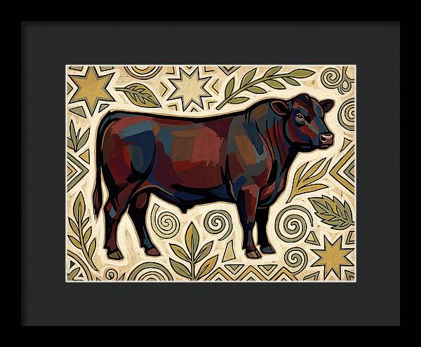 Angus Cattle Folk Art