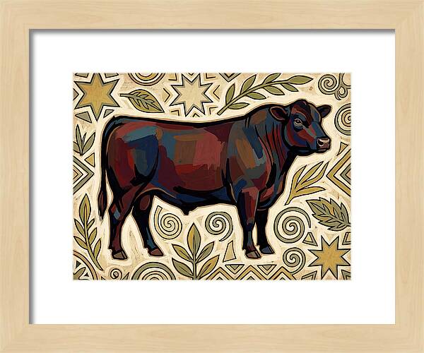 Angus Cattle Folk Art