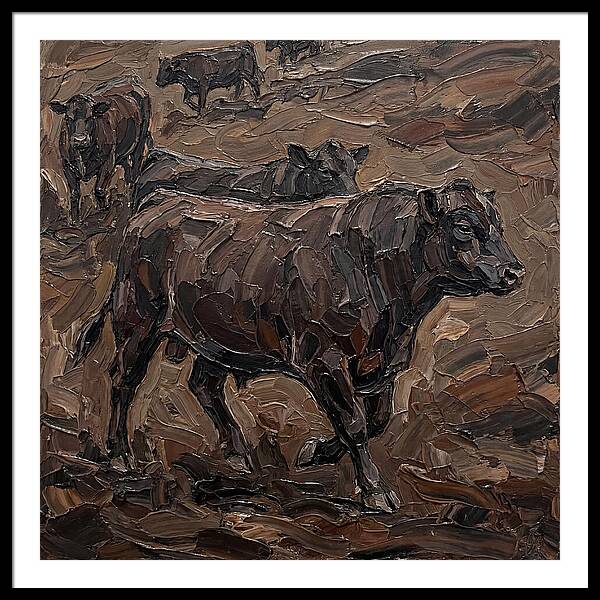 Angus Cattle In Earthy Tones