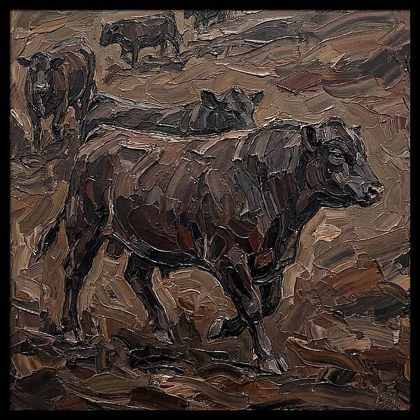 Angus Cattle In Earthy Tones