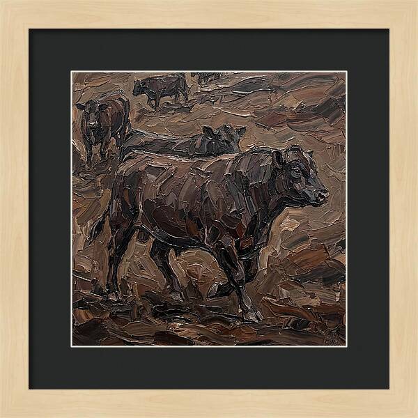 Angus Cattle In Earthy Tones