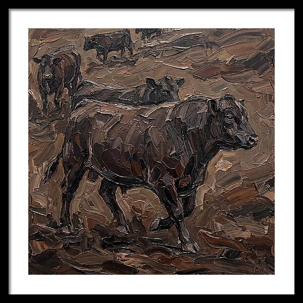 Angus Cattle In Earthy Tones
