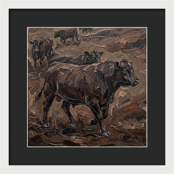 Angus Cattle In Earthy Tones
