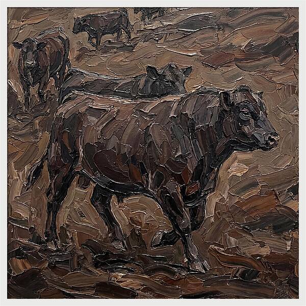 Angus Cattle In Earthy Tones