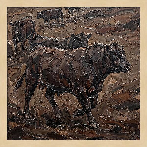 Angus Cattle In Earthy Tones