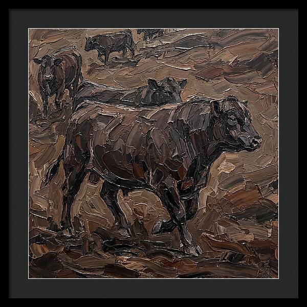 Angus Cattle In Earthy Tones
