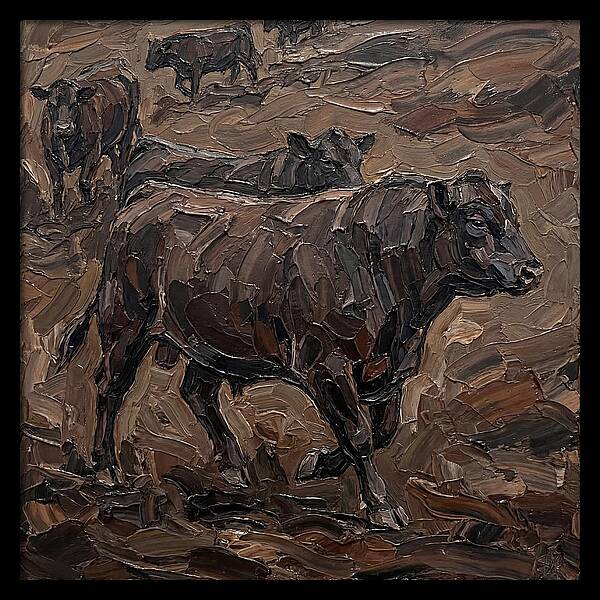 Angus Cattle In Earthy Tones