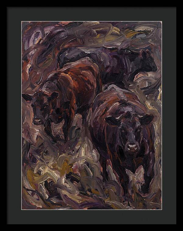 Angus Cattle In Expressionist Style