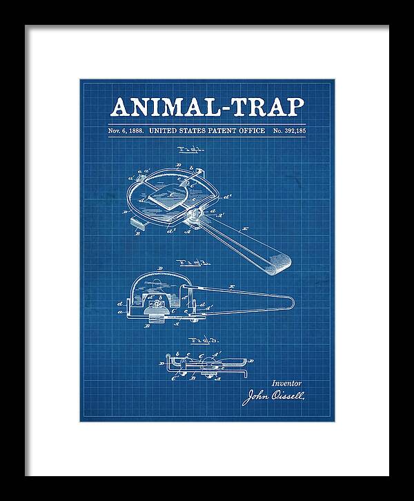 Animal Trap Blueprint Patent Us392185a