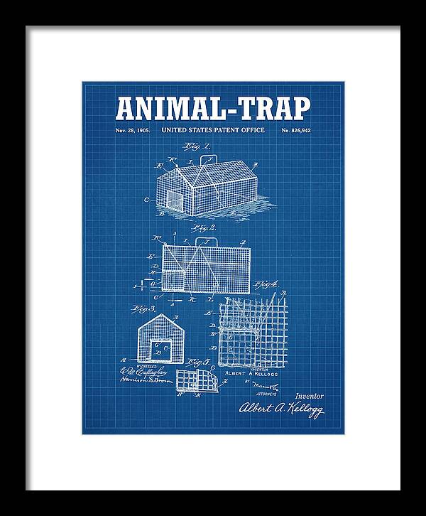 Animal Trap Blueprint Patent Us826942a