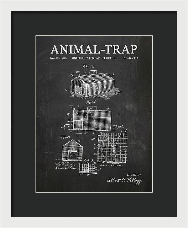 Animal Trap Chalkboard Patent Us826942a