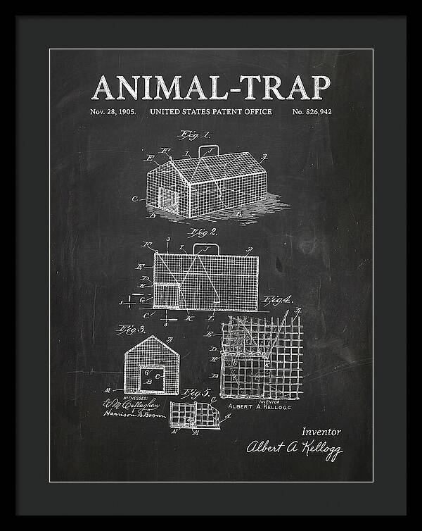 Animal Trap Chalkboard Patent Us826942a