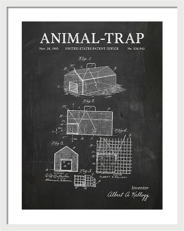 Animal Trap Chalkboard Patent Us826942a