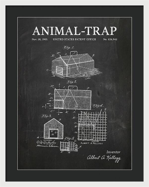 Animal Trap Chalkboard Patent Us826942a