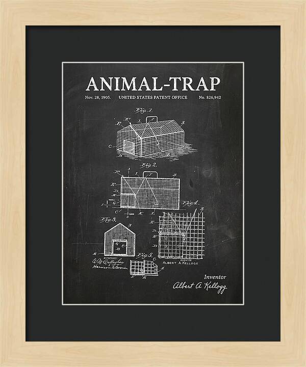 Animal Trap Chalkboard Patent Us826942a