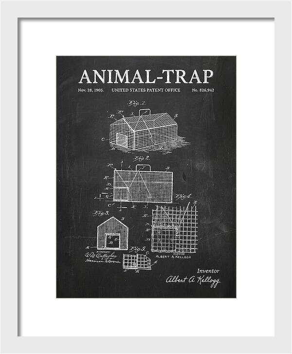 Animal Trap Chalkboard Patent Us826942a