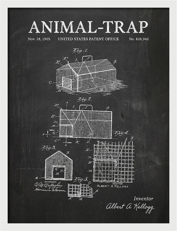 Animal Trap Chalkboard Patent Us826942a