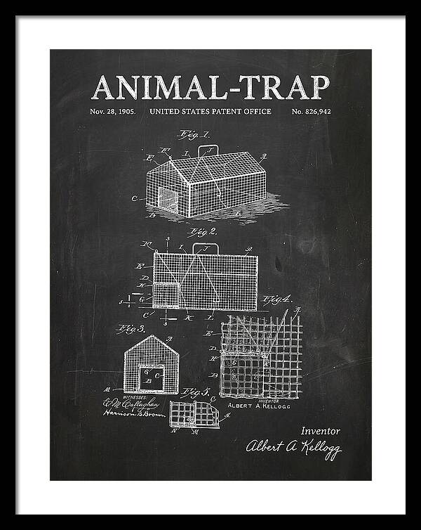 Animal Trap Chalkboard Patent Us826942a