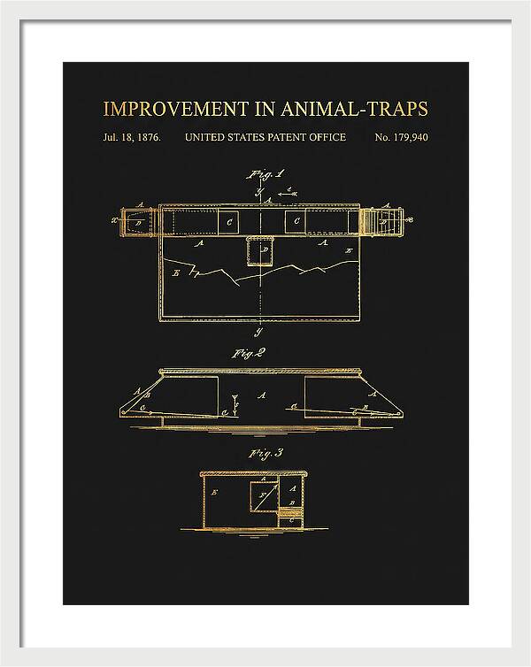 Animal Trap Gold Patent Us179940a