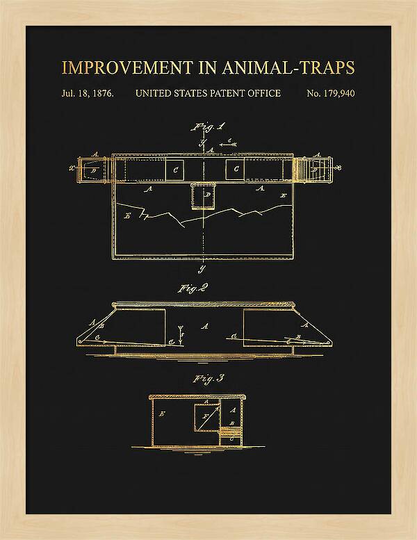 Animal Trap Gold Patent Us179940a