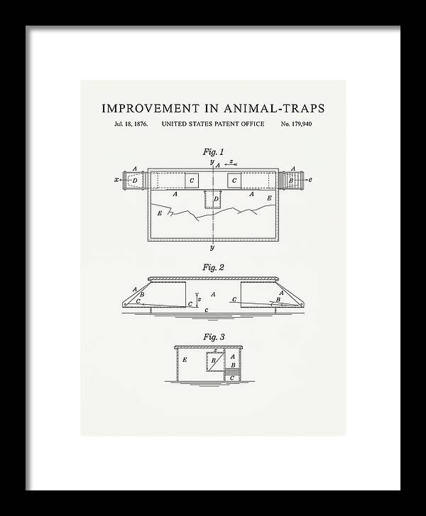 Animal Trap Minimalist Patent Us179940a