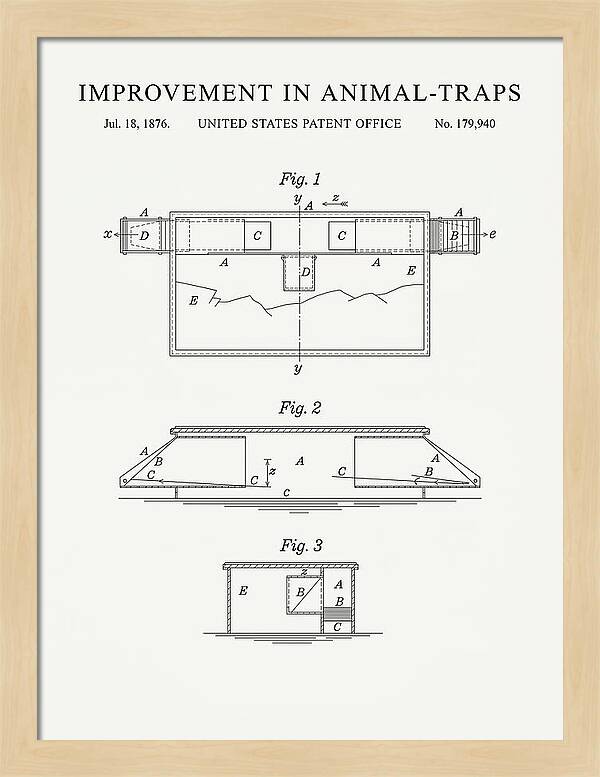 Animal Trap Minimalist Patent Us179940a