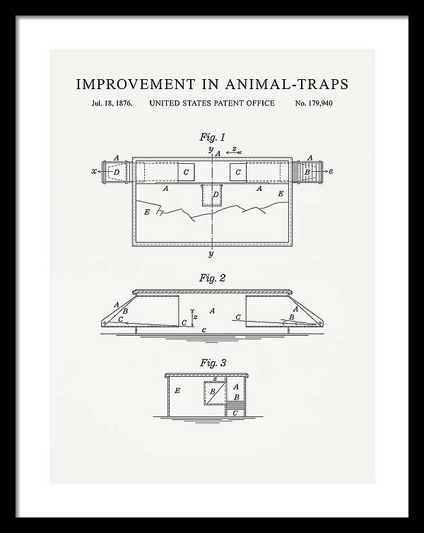 Animal Trap Minimalist Patent Us179940a