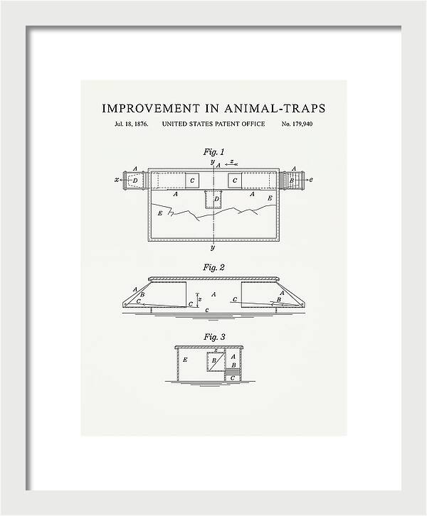 Animal Trap Minimalist Patent Us179940a
