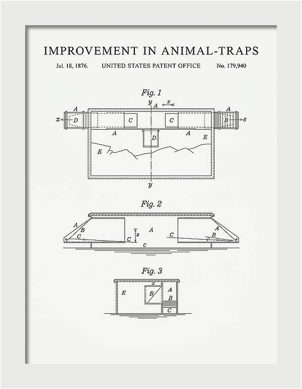 Animal Trap Minimalist Patent Us179940a
