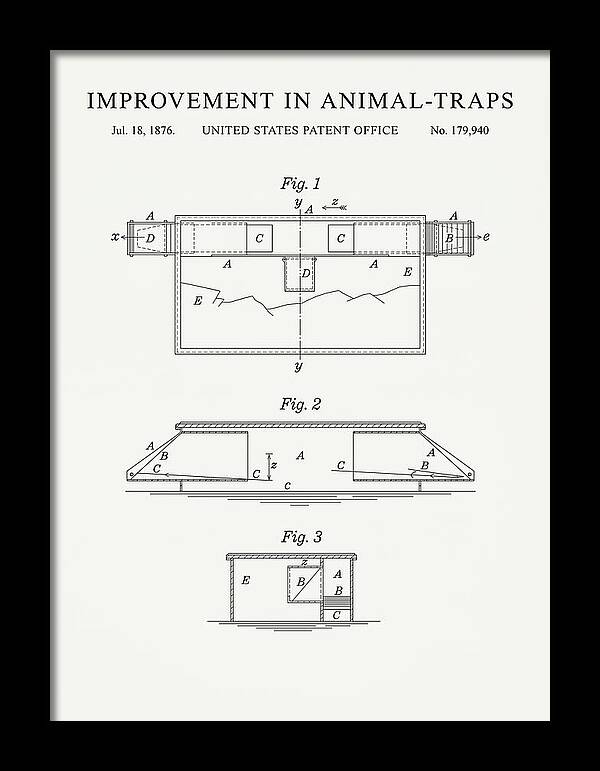 Animal Trap Minimalist Patent Us179940a