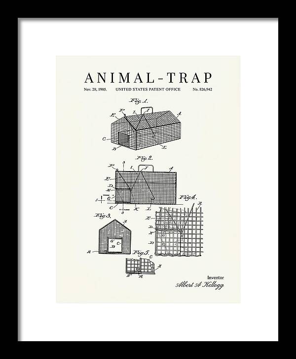 Animal Trap Minimalist Patent Us826942a