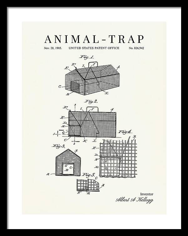 Animal Trap Minimalist Patent Us826942a