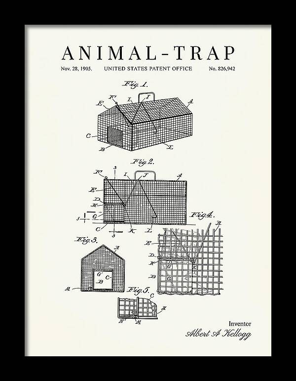 Animal Trap Minimalist Patent Us826942a