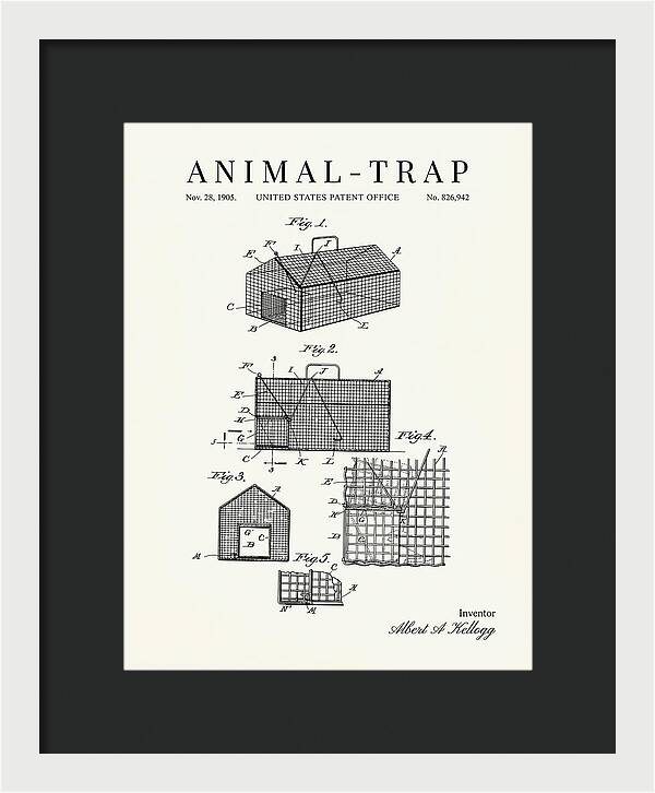 Animal Trap Minimalist Patent Us826942a