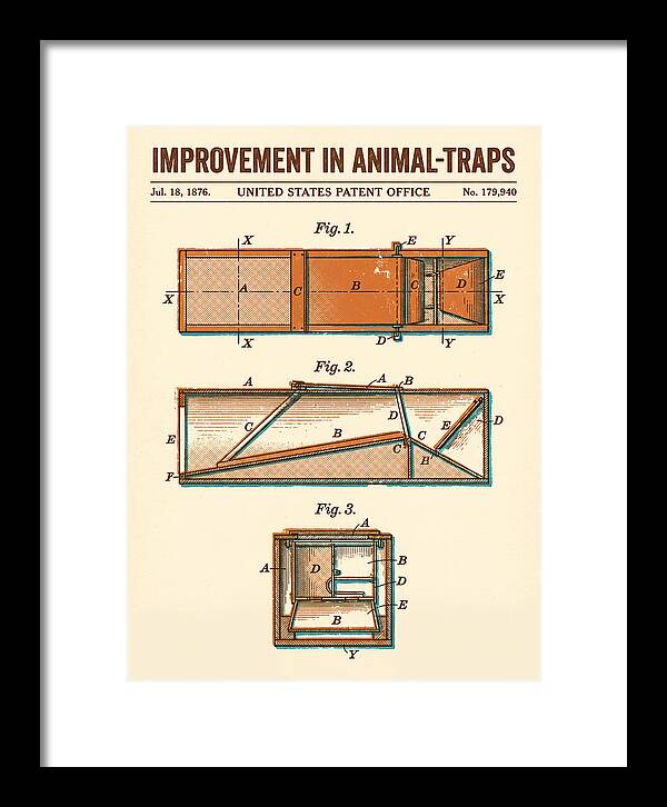 Animal Trap Retro Patent Us179940a