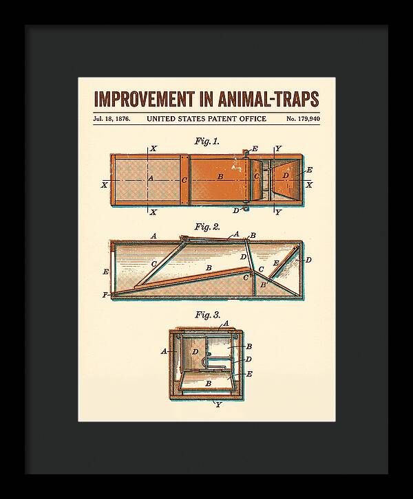Animal Trap Retro Patent Us179940a