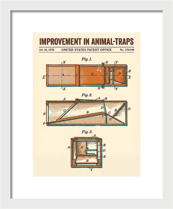 Animal Trap Retro Patent Us179940a