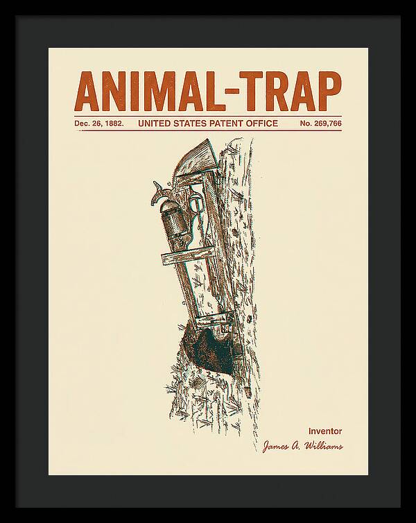 Animal Trap Retro Patent Us269766a