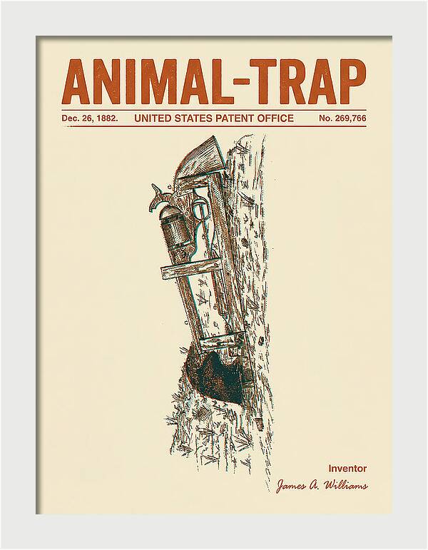 Animal Trap Retro Patent Us269766a