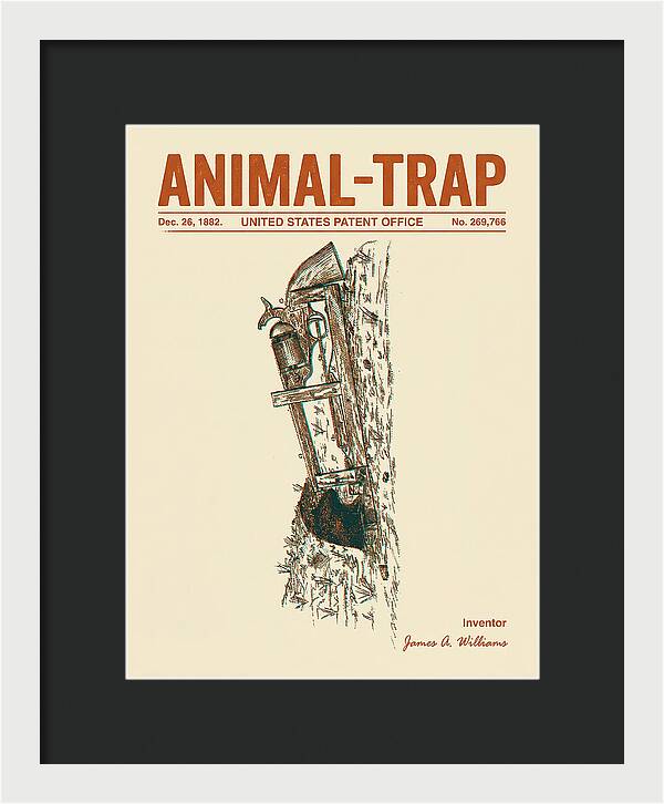Animal Trap Retro Patent Us269766a