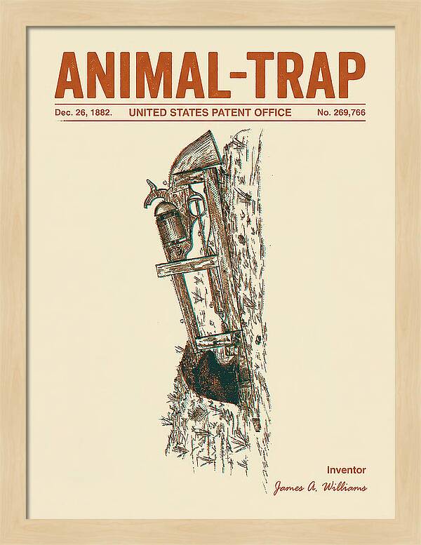 Animal Trap Retro Patent Us269766a
