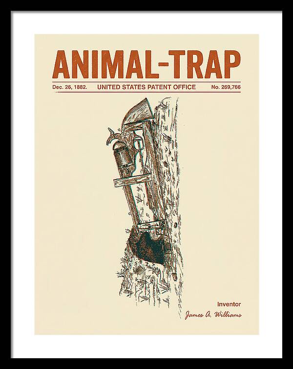 Animal Trap Retro Patent Us269766a