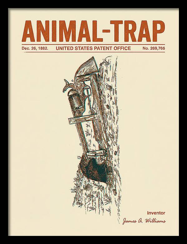 Animal Trap Retro Patent Us269766a